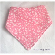 pink flower Bandana Bib